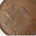 AUSTRALIA 1946 .ONE 1 PENNY . ERROR . RARE PLANCHET FLAW